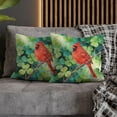 thumbnail image 4 of Happy Red Cardinal Welcome St Patrick's Day Lucky Shamrocks Clover Pillow Cushion Double Sided Wild Birds Lover Throw Pillow - 22001, 4 of 5