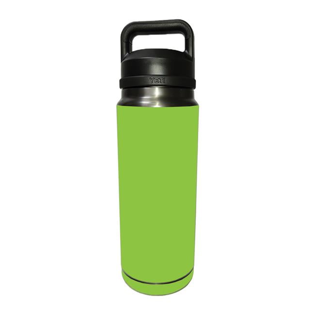 MightySkins YERABOT26-Solid Lime Green Skin Compatible with YETI Rambler 26  oz Bottle - Solid Lime Green 