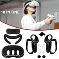 thumbnail image 2 of VR Silicone Cover Accessories for Meta Quest 3,10-in-1 Set Protective VR Shell Cover for Quest 3, Face Cover Pad with Lens Cap, Controller Grip Cover with Battery Opening and Rocker Cap, 2 of 6