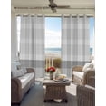 thumbnail image 4 of Grey Stripe Blackout Curtains 63 Inches Long for Bedroom, Modern Abstract Monochrome Geometric Thermal Insulated Room Darkening Black Out Window Curtain Panels Grommet Drapes for Living Room, 4 of 8