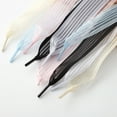 thumbnail image 3 of 2Pairs Satin Ribbon Shoe Laces: 1" Wide Colorful Stripe Snow Yarn Shoelaces for Women - 47 inch / 120CM, 3 of 5
