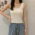 thumbnail image 1 of mfyjkho Camisetas Sin Mangas Para Mujer, Moda Femenina Slim Interior Con Tirantes Tops Casuales Para Mujer Free Size, 1 of 3