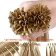 thumbnail image 6 of SEGO U Tip Hair Extensions Pre Bonded Fusion Hairpieces 100% Remy Human Hair U-tip Nail Tipped Keratin Glue Stick Microlink Blonde Hair Extension for Women 50 Strands, 6 of 10