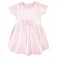 thumbnail image 2 of Touched by Nature Baby and Toddler Girl Organic Cotton Short-Sleeve Dresses 2pk, Pink Elephant, 18-24 Months, 2 of 3
