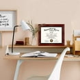 thumbnail image 2 of GraduationMall Certificate Documents Diploma Frame Cherry Solid Wood with Intricate Black Rope Detail 8.5 x 11, 2 of 7