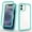 Light Mint, variant on CellEver Compatible with iPhone 12 Case/iPhone 12 Pro Case, Clear Full Body Heavy Duty Protection Shockproof Rugged Transparent Cover with Built-in Clear Screen Protector - Light Mint
