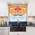 thumbnail image 5 of Yayeee Kitchen Curtains Tier Pair Light Filtering 27"x24" Rod Pocket Short Cafe Window Panel, Orange Glasses, 5 of 7