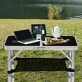 thumbnail image 5 of Folding Camping Table, 3 Adjustable Heights, Mesh Shelf, 110lb Capacity for Camping/Picnics/Beach/Patio, 5 of 12