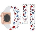 thumbnail image 3 of 4th of July American USA Flag Patriotic Bands Compatible with Apple Watch Band 38MM 40MM 41MM, Silicone Strap Compatible with iWatch Bands Ultra Series SE 9 8 7 6 5 4 3 2 1 for Women Men, 3 of 6