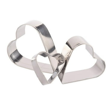 LOVERLYZ 3pcs DIY Baking Mold Stainless Steel Heart Shape Die-cutting Biscuits Cookie Cutters Cake Fondant Shaping Mould Kitchen Tool