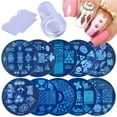 thumbnail image 3 of Vogacara Nail Art Stamping Plate DIY Nail Art Herramientas Juego de placas de manicura con Stamper Sponge Nail Art Templates Stamping Plate Juegos de manicura Vogacara CE006858-00, 3 of 6