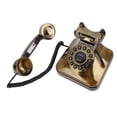 thumbnail image 3 of Teléfono Vintage De Bronce, Teléfono Fijo, Para Decoración De Interiores, Hogar, Familia, 3 of 7
