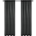 thumbnail image 4 of Regal Home 84" Length Rod Pocket Voile Sheer Window Curtains, 2 Panels, Black, 4 of 4