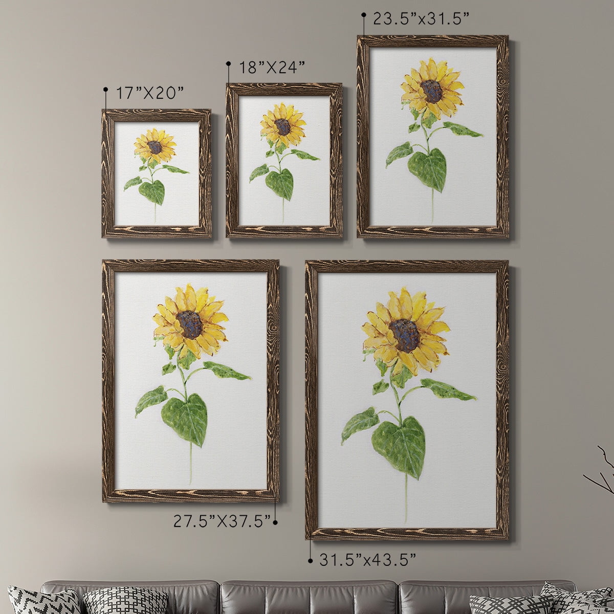 Sunflower I - Premium Framed Canvas 2 Piece Set - Ready to Hang