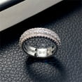 thumbnail image 6 of HHBEAUTY New 6Mm Wide Moissanite Wedding Band Solid Silver Ring Eternity Rings For Women Gifts Decoration Jewelry Luxury With You Accessories Trendy Creative Best Gift, 6 of 9