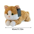 thumbnail image 2 of Binwennn Peluche de Chat Pondérée Jouet de Chat Réaliste Coussin Décoratif Gris Peluches Pondérées pour Enfants et Adultes, 2 of 3