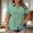 Mint Green, variant on Plus Size Women's Short Sleeve Button Down Shirt with Notch Collar and Patch Pockets
