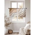 thumbnail image 3 of Modern Abstract Sheer Curtains 54 Inches Long 2 Panels Geometric Beige Gradient Light Filtering Semi Sheer Window Curtains Drapes for Bedroom Living Room 52"x54"&nbsp;2&nbsp;&nbsp;Panels, 3 of 7