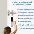 thumbnail image 2 of Home Security Door Lock, Front Door Locks for Kids, Home Reinforcement Lock for Swing-in Doors, Latch Guard Clasp, Solid Stainless Steel Catch Night Lock to Defend Your Home (2 Pack), 2 of 4