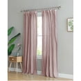 thumbnail image 2 of Peach & Oak Single Curtain Panel, Clover, Solid Pink with Circle Trim, 63 inch, 2 of 5
