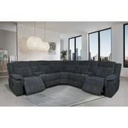 ZCOER Manual Motion Living Room Sofa Fabric Northern Europe Modern Living Room Leisure Sofa, GREY (delivery 20-30 days)