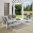 thumbnail image 2 of Crosley Ensemble de Canapé Patio Kaplan 4 Pièces Gris et Blanc, 2 of 11
