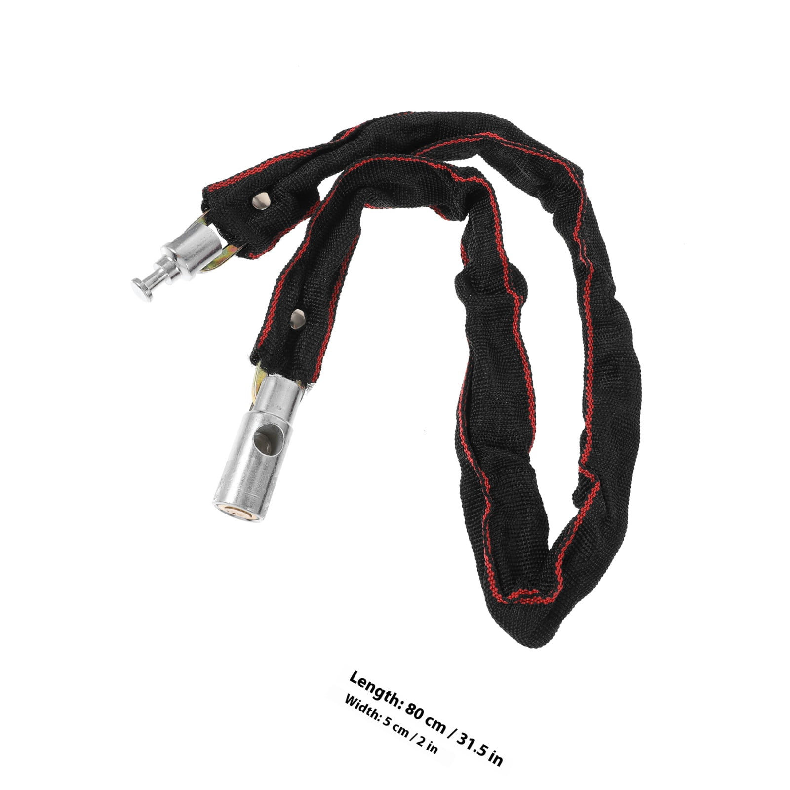 ELAYARD Lock Chain Lightweight Braided Steel with Easy Key Locking for Bikes Gates and Scooters Black