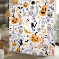 thumbnail image 3 of Tchckioa 72x72 Inch Halloween Cute Pumpkin Shower Curtain for Bathroom Decor,Waterproof Hooks Bath Curtain, 3 of 8