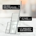 thumbnail image 3 of Azar Counter Trifold Brochure Holder With Business Card Pocket Clear 50/Pack 252922-50PK, 3 of 4