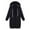 Black, variant on Odeerbi Reduced Winter Coats For Women Solid Color Jacket Plus Fleece Insert Pocket Hooded Zipper Mid Length Sweater Coffee
