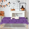 thumbnail image 2 of Uutvmp Halloween Spider Web Plastic Tablecloth, Spiderweb with Spiders Designs, Disposable Rectangle Table Cover for Dining, Birthday, Spooky Themed Decorations, 2 of 4