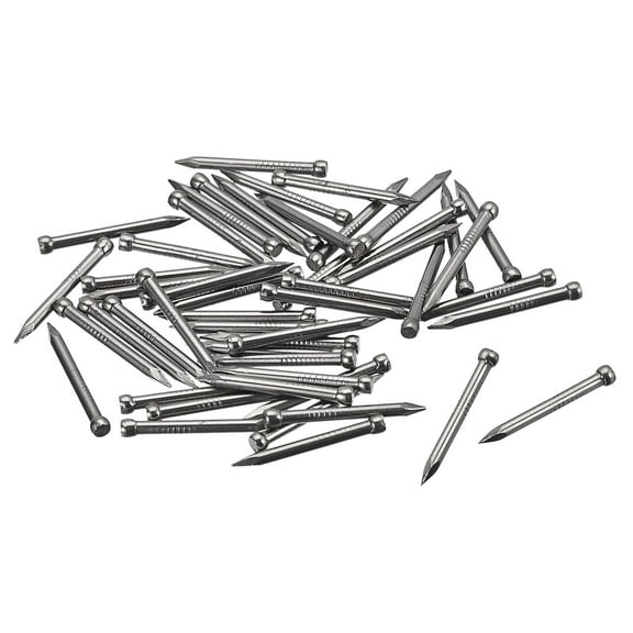 Uxcell Finishing Nails 80 pack 0.98 inch Hand-Drive Hardware Carbon Steel Lost Head Nails