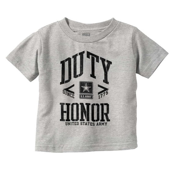 United States Army Logo Duty Honor Toddler Boy Girl T Shirt Infant Toddler Brisco Brands 12M