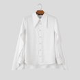 thumbnail image 2 of INCERUN Men Shirt Solid Color Lapel Long Sleeve Button Irregular Shirts For Man Streetwear Fashion Casual Tops, 2 of 6