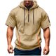 thumbnail image 2 of pstuiky camiseta de hombre, Camisa de verano de manga corta con capucha y cremallera con múltiples bolsillos para hombre camisas casuales para hombre l, 2 of 5