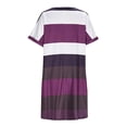 thumbnail image 5 of LWITHSZG Womens Plus Size Dresses Striped Short Sleeve T Shirt Dress Beach Vacation Outfits Loose Fit Summer Mini Sundress XL-5XL, 5 of 7