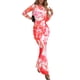 thumbnail image 1 of Vestido PRETTYGARDEN Ajustado Floral de Manga Larga Naranja Claro Talle S, 1 of 8