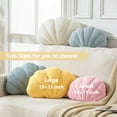 thumbnail image 2 of COOKCOK Shell Pillow, Seashell Throw Pillows, 14" x 11" Soft Decorative Pillow Plush Cushion for Bed Couch Living Sofa Room Decor Accent Throw Pillow, Orange, 2 of 5