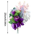 thumbnail image 2 of Ramo de flores artificiales Decoración de flores falsas para silla Herramienta de decoración de plantas de boda en casa Yuarrent HA8199-02B, 2 of 6