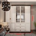 thumbnail image 1 of Household bedroom solid wood light luxury large wardrobe minimalist six door cabinet assembly corner wardrobe yemek masaları My Lux Decor Round, 1 of 24