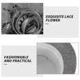 thumbnail image 3 of Wedding Guest Hat Beanie Hat Tea Party Women Linen Grey Fashion Accessory 1 Set, 3 of 4