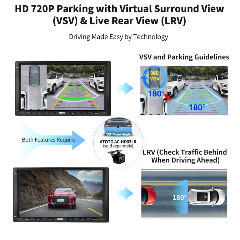 ATOTO, Car Stereo, 7 inch, Wireless Carplay Android Auto with GPS
