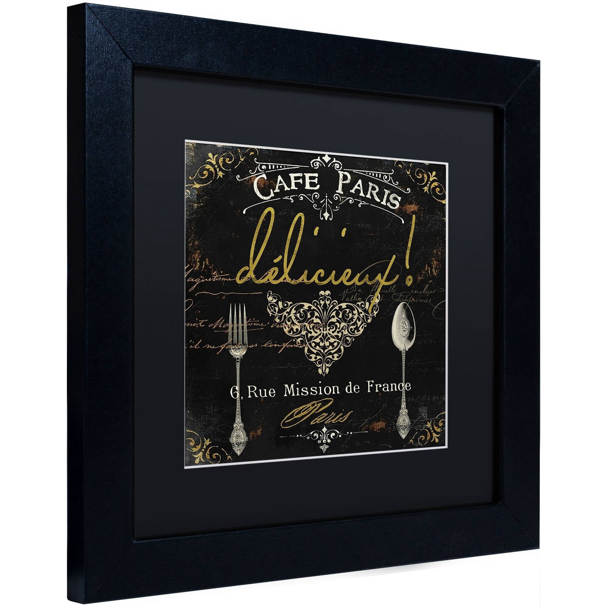 Trademark Fine Art "La Cuisine III" Canvas Art by Color Bakery Black Matte, Black Frame