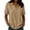 *Coffee, variant on VBVC Women's Crinkle Short Sleeve Collared Top, Ladies' V-Neck Button Accent Blouse, Casual Breathable Summer Shirt For Women,Black,S-2XL