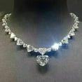 thumbnail image 2 of Women's Tennis Necklace 25 Ct Heart Cut Lab-Created Diamond 14K White Gold Over 18", 2 of 3