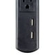 thumbnail image 3 of Barra Multicontacto CNX con 4 Tomas Polarizadas y 2 de Carga USB 50 cm Negro MULTI504UN, 3 of 7
