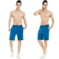 thumbnail image 6 of xiamianmy Mens Shorts Casual Drawstring Zipper Pockets Elastic Waist Workout Shorts for Men Lakeblue 42, 6 of 8