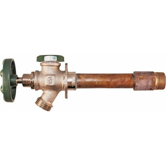 Arrowhead Brass 425-08QTLF/425-08 Anti-Siphon Frost-Free Lead-Free Quick-Turn Wall Hydrant 1/2 3/4 x 3/4 in