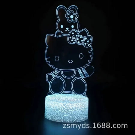 

Kawaii Hello Kitty 3D LED Night Lights Anime Figures Cartoon Table Lamps Kids Toys Desk Lamp Home Decor Bedroom Decorative Lamps