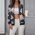 thumbnail image 2 of Sudadera de manga larga con estampado de cremallera y cuello redondo para mujer, chaqueta, blusa, abrigo Fridja  FKASFK1673, 2 of 5